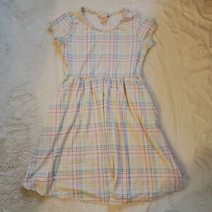 Emma & Elsa Pink and Blue Ruched Ruffled Sundress